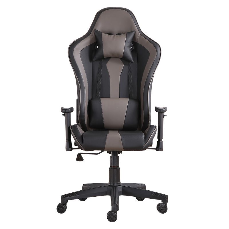 Modern Office Chair Adjustable Seat Height Faux Leather Swivel Desk Chair with Wheels