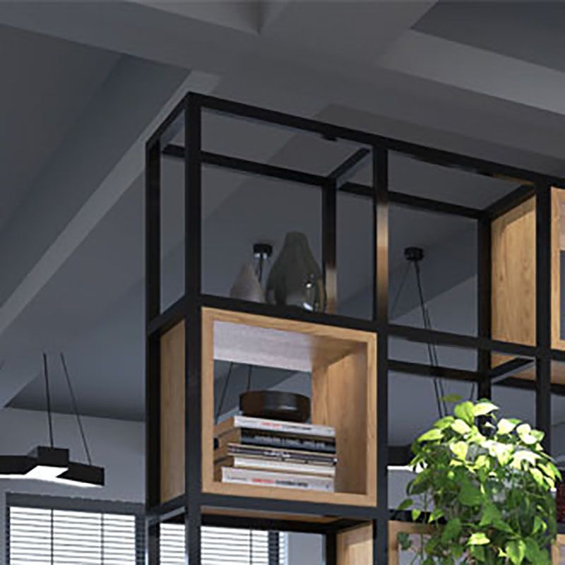 9.84"W Bookcase Industrial Style Open Back Bookcase for Home  Study Room Office