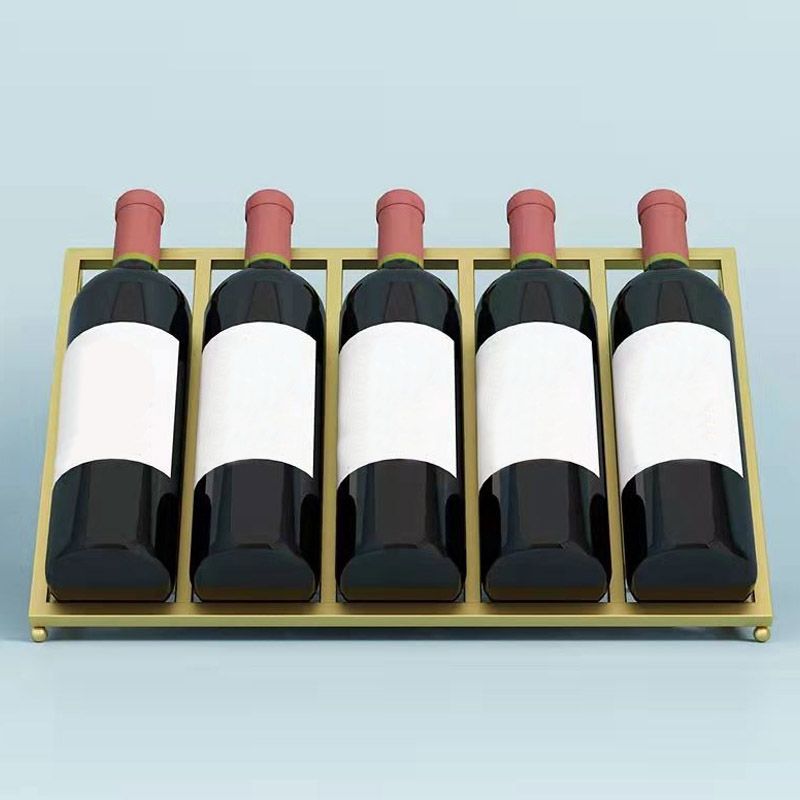 Glam Style Tabletop Wine Rack Metal Wine Bottle Rack for Living Room