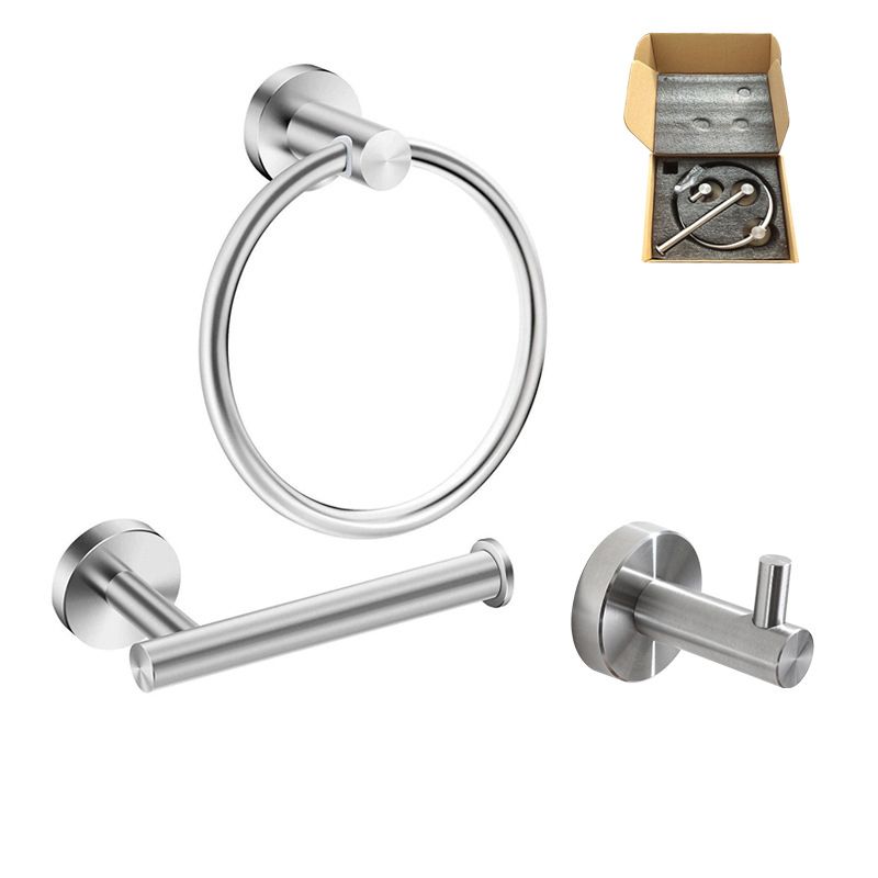 Stainless Steel Bathroom Set 3-piece Modern Style Simple Bathroom Hardware Set