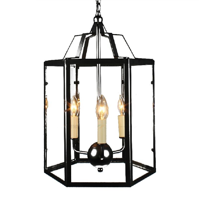 Candle Hanging Ceiling Fixture Industrial Black Metal Ceiling Hanging Light Fixture