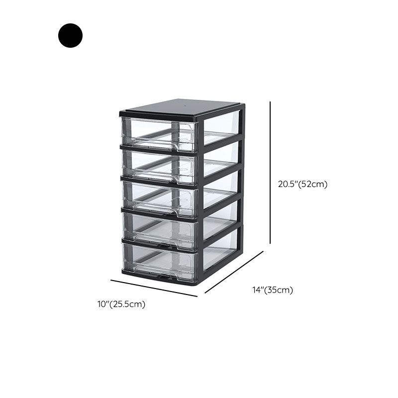 Modern File Cabinet Plastic Multi Drawers Acrylic File Cabinet