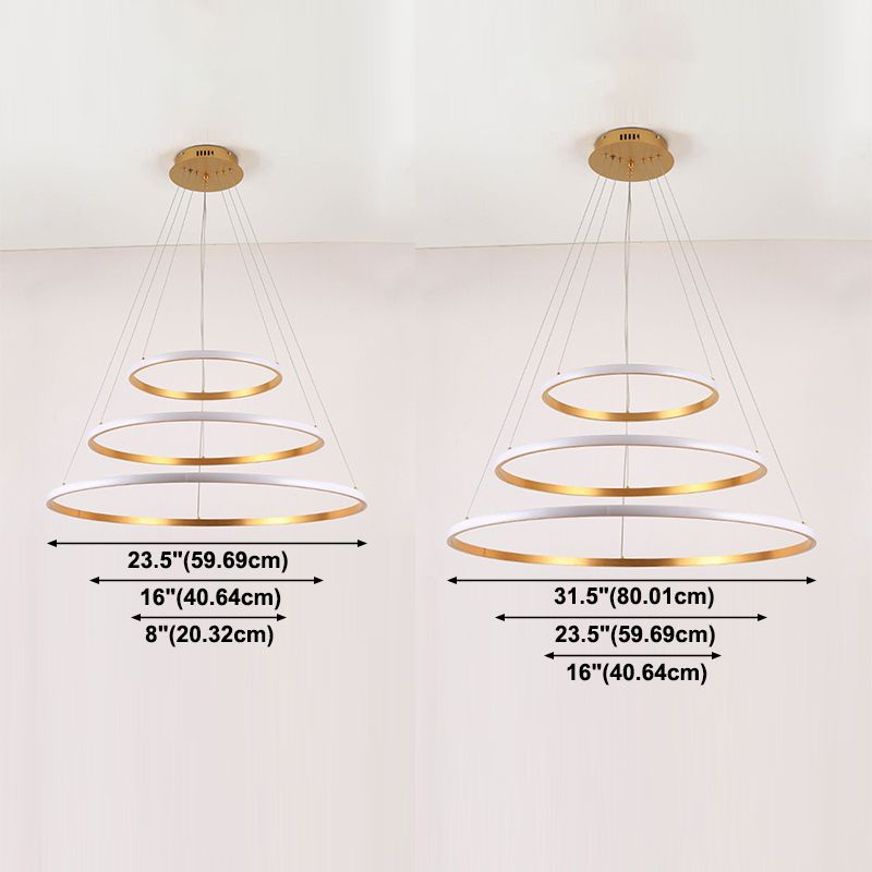 Lustre de lustre minimalisme à 3 niveaux