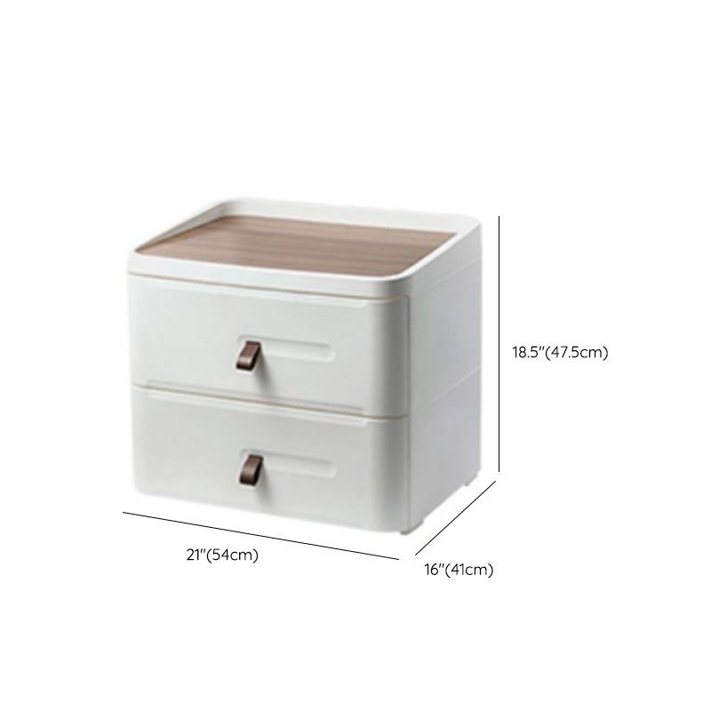 Contemporary White Night Table with 2/3/4 Drawers for Bedroom