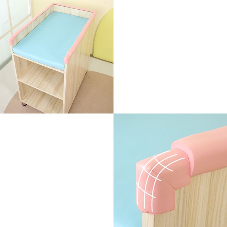 Modern Wooden Changing Table Dresser with Storage, Flat Top 2-in-1 Changing Table