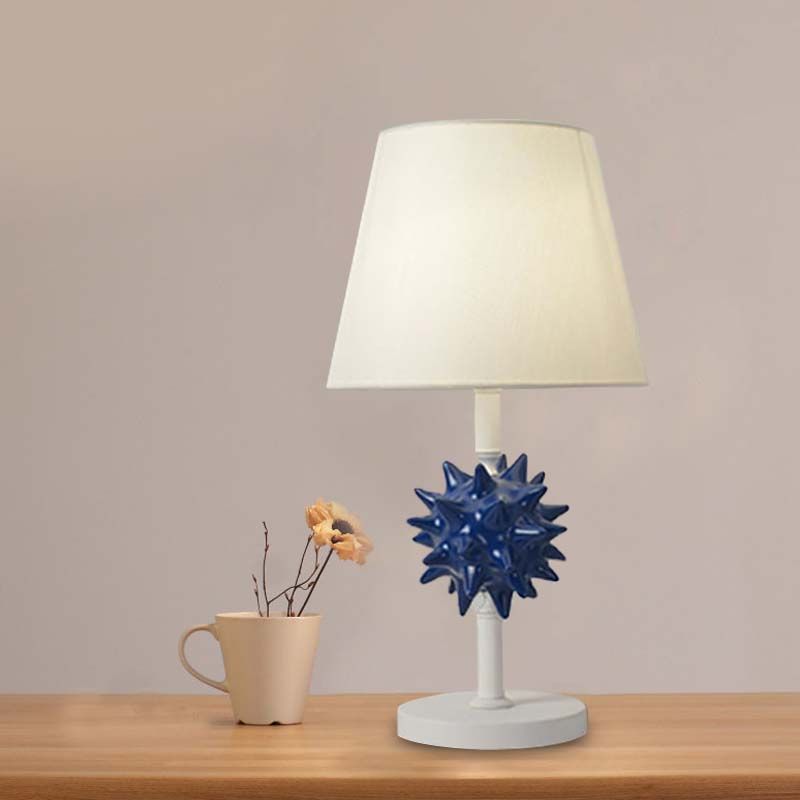 Harz Seeigel Nachttisch Lampe Cartoon Einer Glühbirnenhimmelblau/Gold/dunkelblaues Nachttisch Licht mit Laufstoffschatten für Bett am Bett