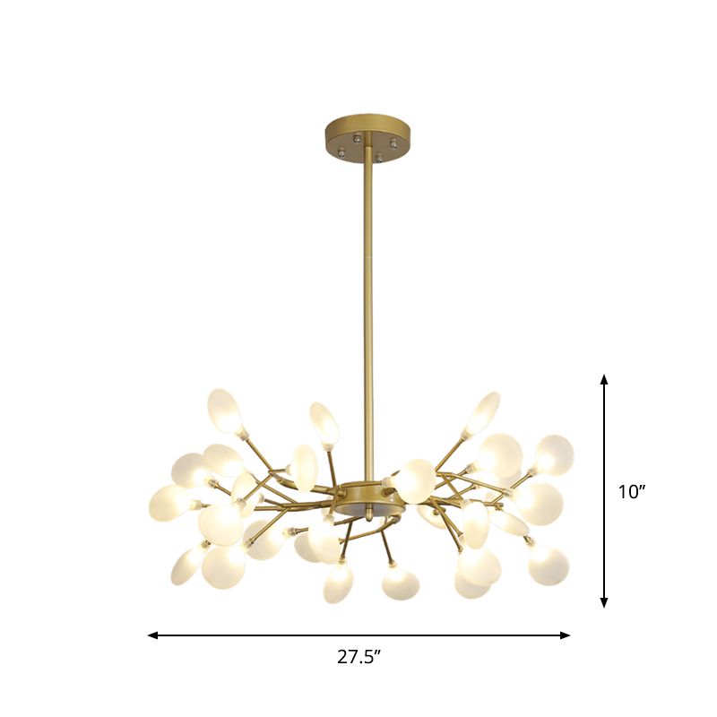 Chandelier en métal moderne pour le plafond de la nuance plate à plat.