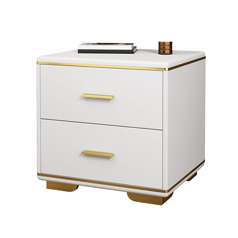 Drawer Storage Night Table Glam Imitation Wood Legs Included Bed Nightstand