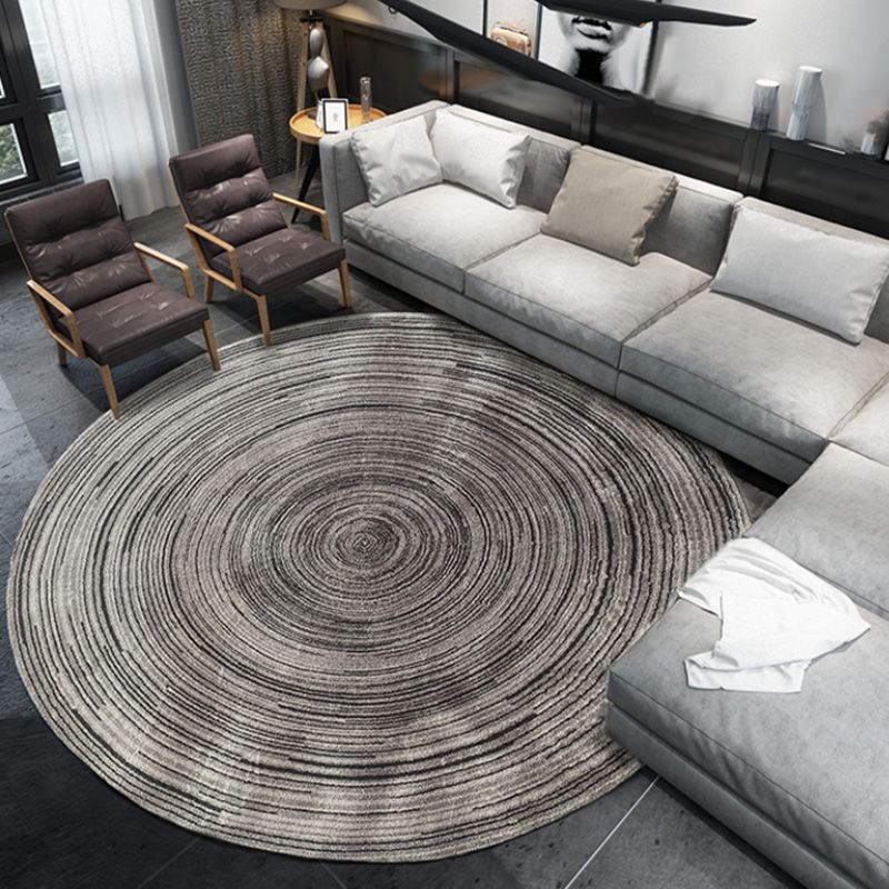 Creative Multicolor Modernist Rug Polyester Circle and Brushstroke Pattern Rug Washable Pet Friendly Non-Slip Carpet for Living Room