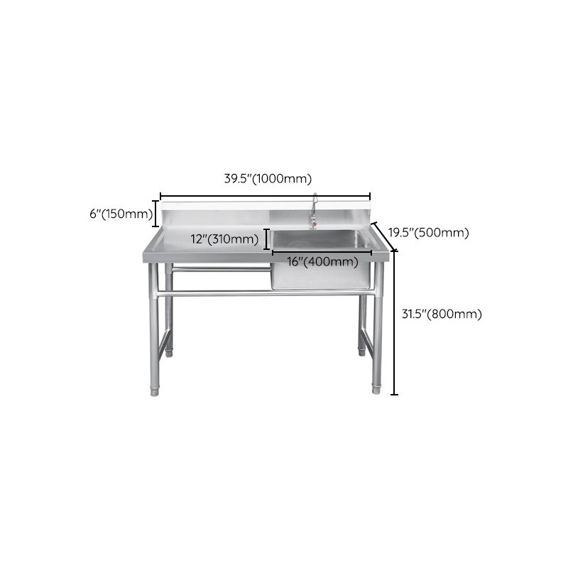 Stainless Steel Sink Undermount Kitchen Sink with Faucet and Base