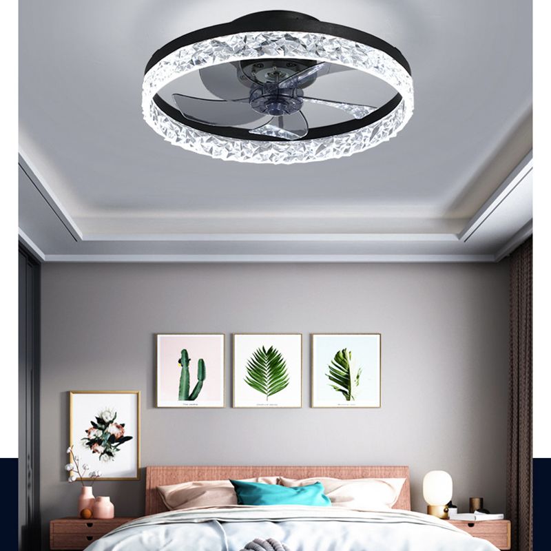 Éclairage de plafond LED circulaire Simplicité en acrylique chambre à coucher semi-flush lampe au plafond