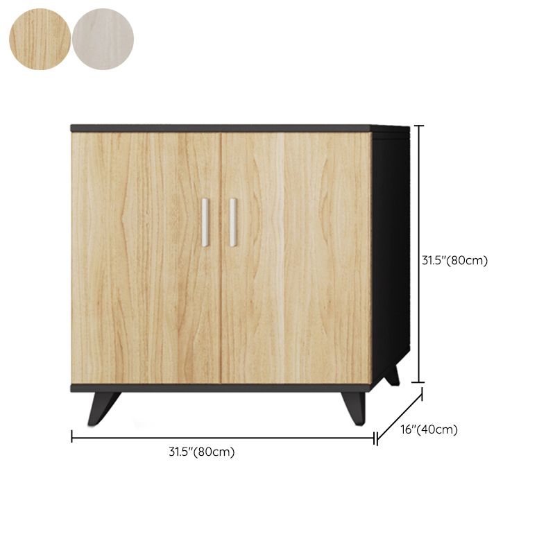 Nordic Style File Cabinet Wood Frame Vertical File Cabinet for Office