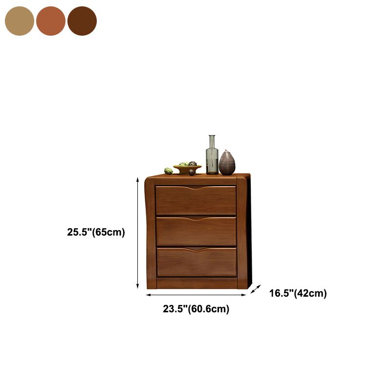 Vertical Rubber Wood Lingerie Chest Traditional Style Storage Chest with 3 / 4 / 5 Drawers