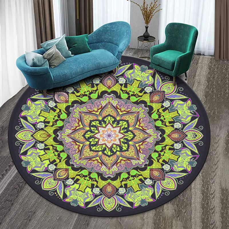 Designer Decoration Rug Multi Colored Floral Pattern Indoor Rug Synthetics Pet Friendly Washable Carpet