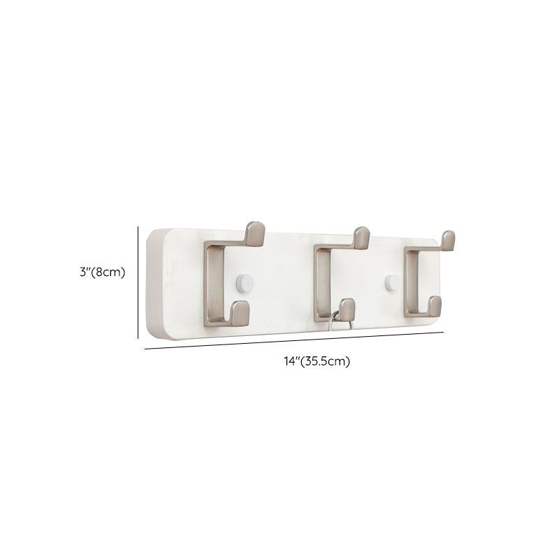 Contemporary Wood Coat Rack Wall-Mounted Coat Hanger with Hooks