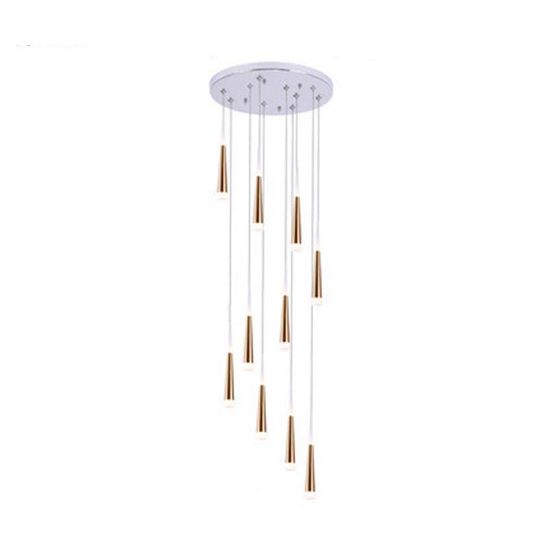 Modern Multi Light Pendant LED Light Indoor Hotel Light Long Stair Light