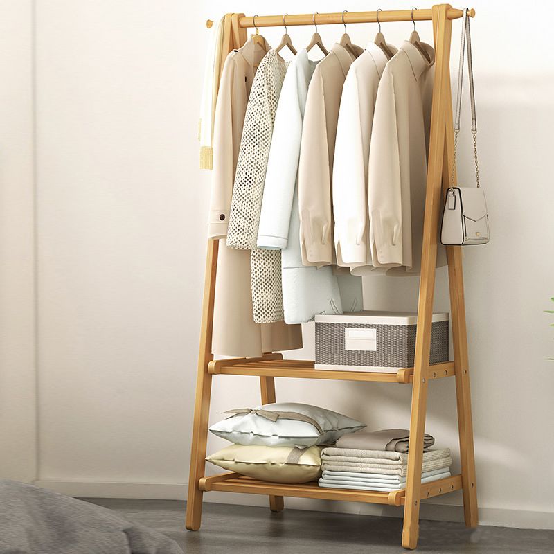 Scandinavian Hall Tree Wood Free Standing Storage Shelf Organizer Coat Hanger