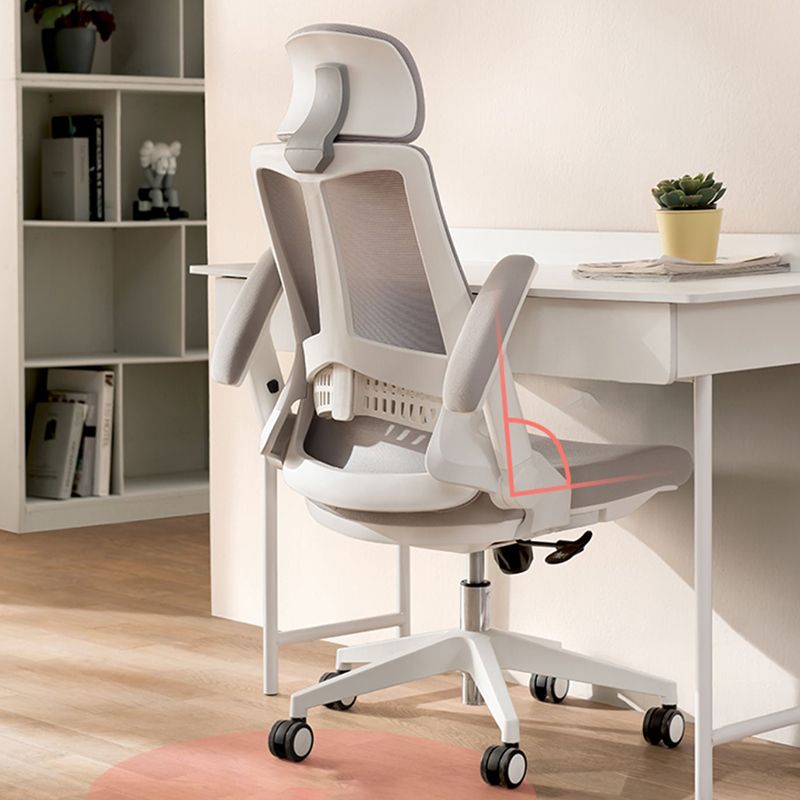 Modern Padded Arms Desk Chair Adjustable Seat Height Office Chair with Wheels