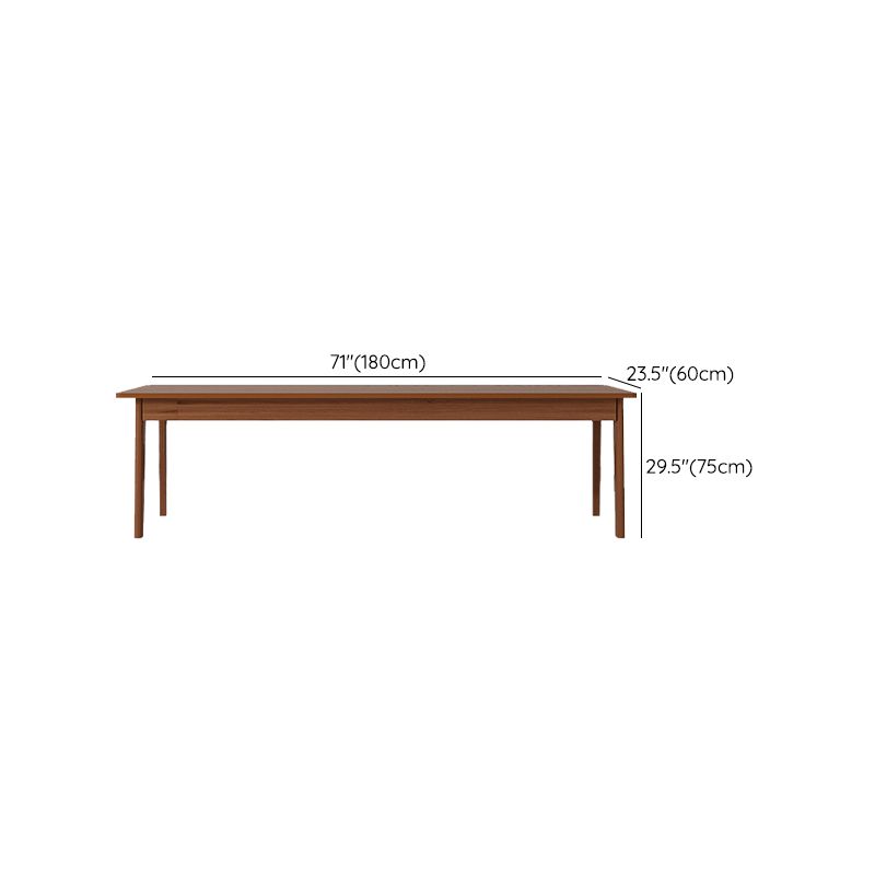 Contemporary Engineered Wood Writing Desk H-Shape Office Desk with Wood Legs