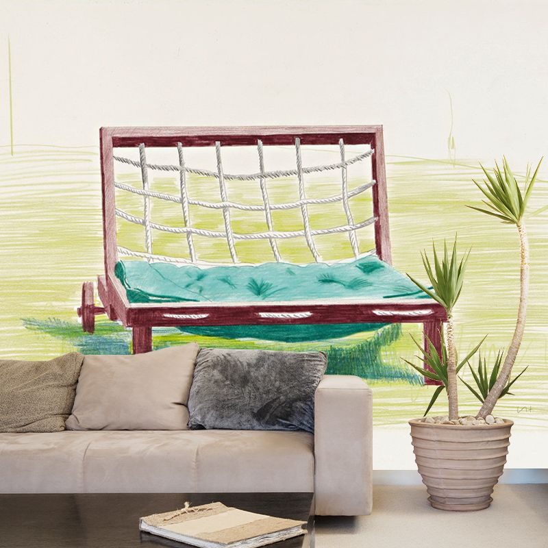 Cozy Lounge Chair Painting Murals for Living Room Hockney Artworks Wall Decor, Custom Print
