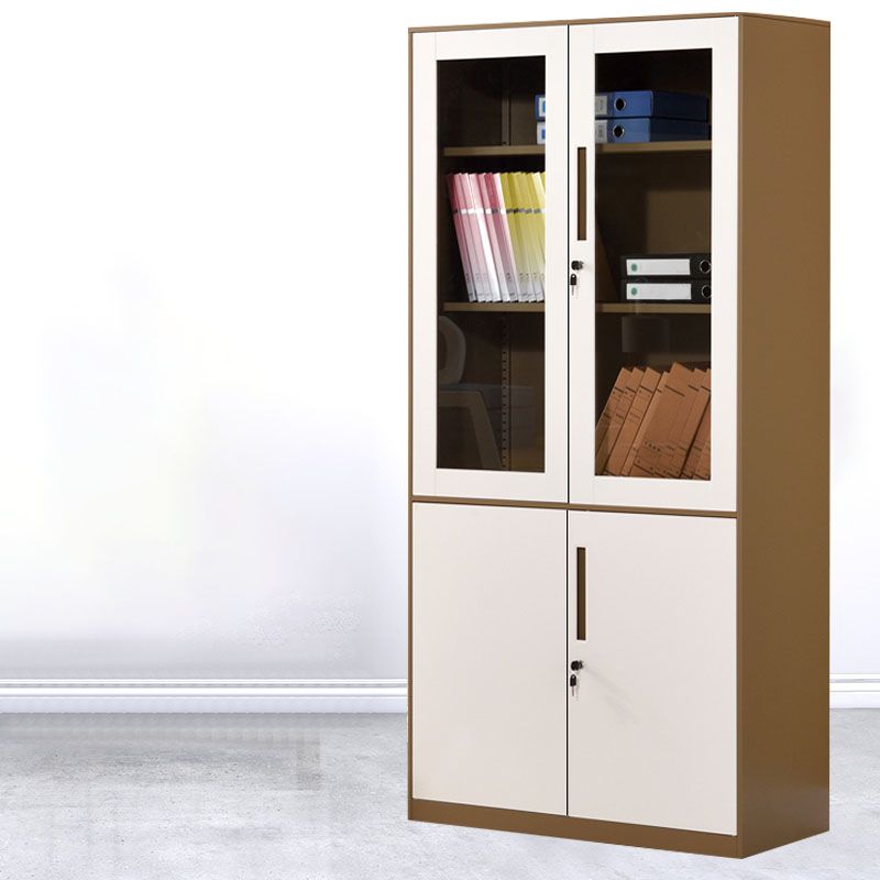 Contemporary File Cabinet Steel Frame Vertical File Cabinet with Key Lock