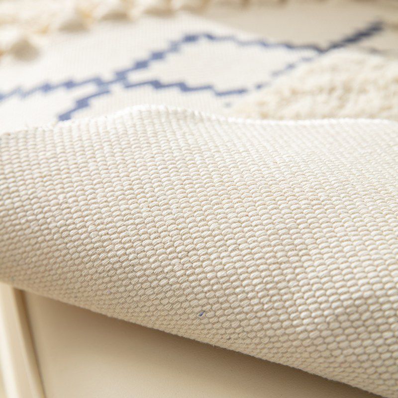 Boheemian Multi-Colour Trug Americana Print Area Carpet Fringe Cotton Blend Rug voor Home Decor
