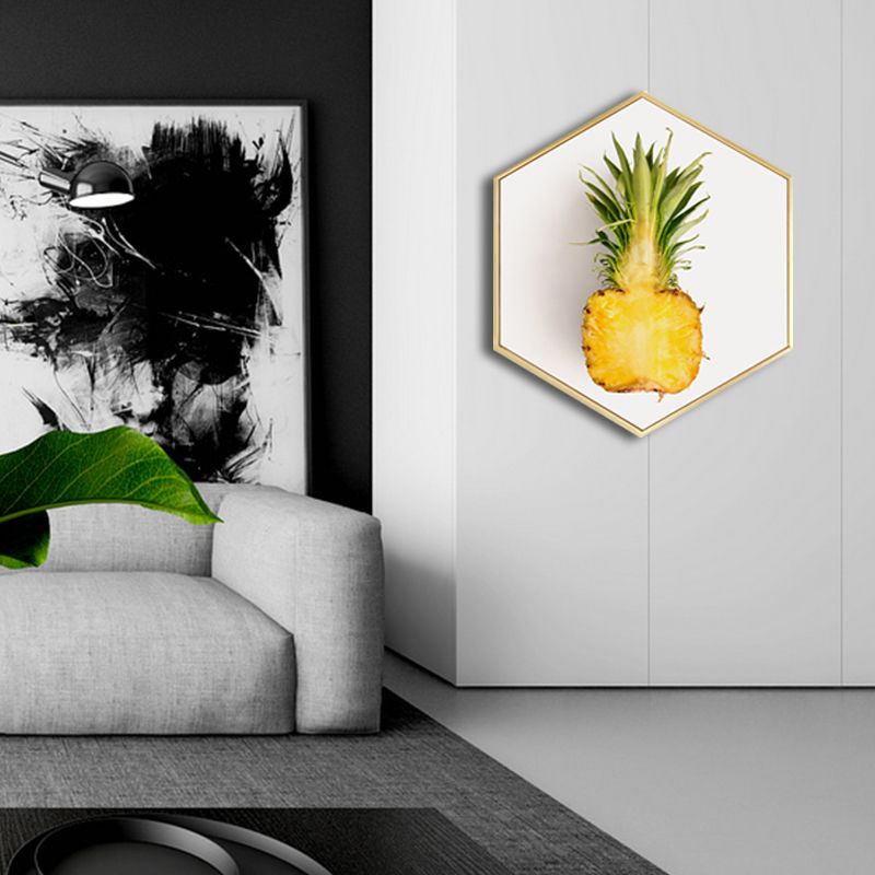 Scandinavian Style Tasty Fruits Canvas Light Color Textured Art Print for Dining Room