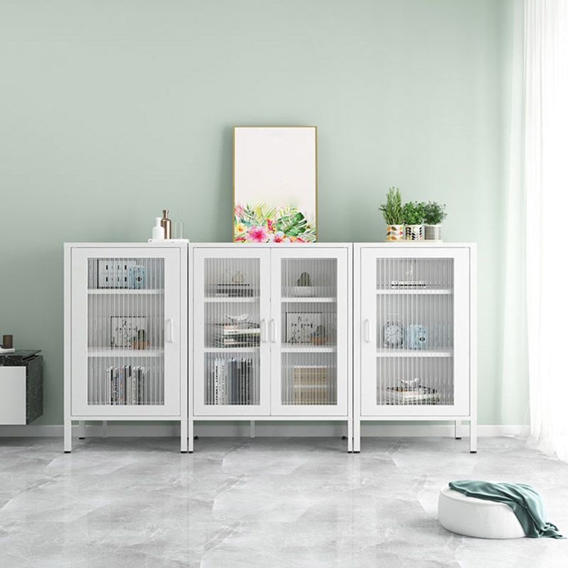 Glam Style Sideboard Steel Kitchen Sideboard Cabinet with Storage