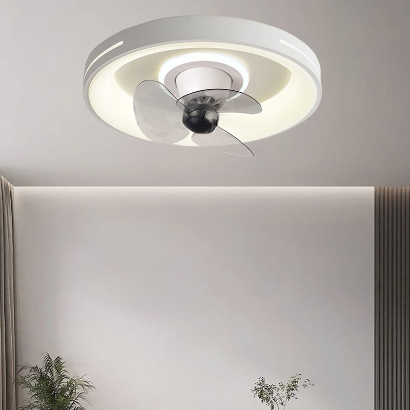 Modern Simple Ceiling Fan Lamp Circle Shape Ceiling Fan Light for Bedroom