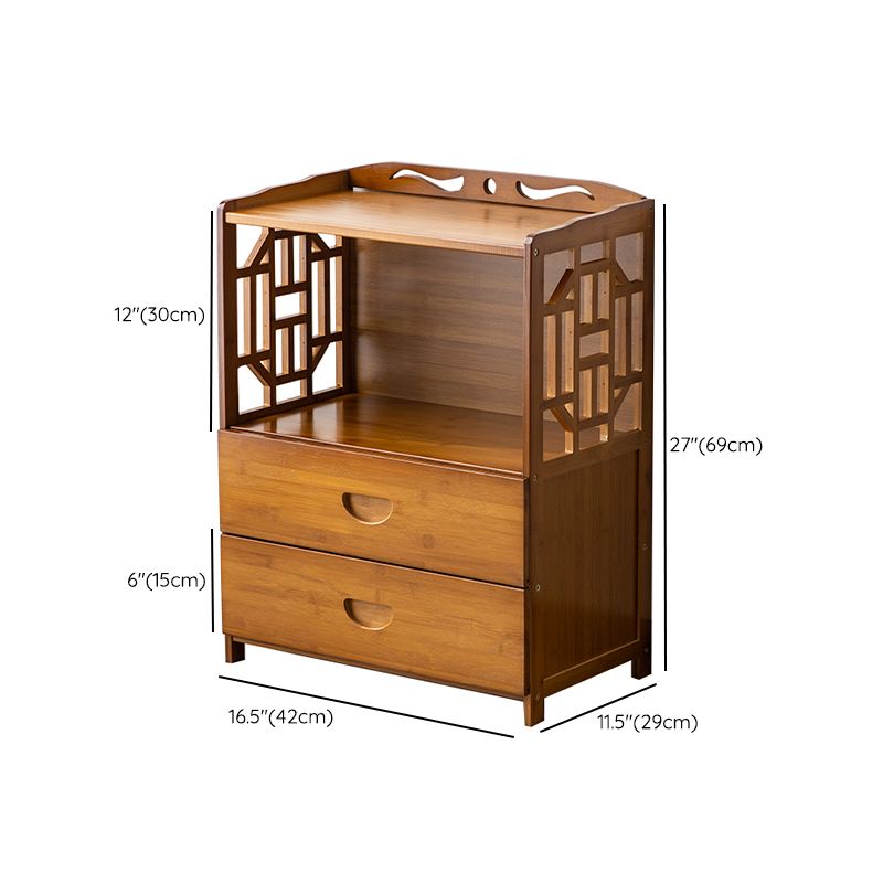 Contemporary Sideboard Cabinet Bamboo Sideboard with Drawers for Kitchen