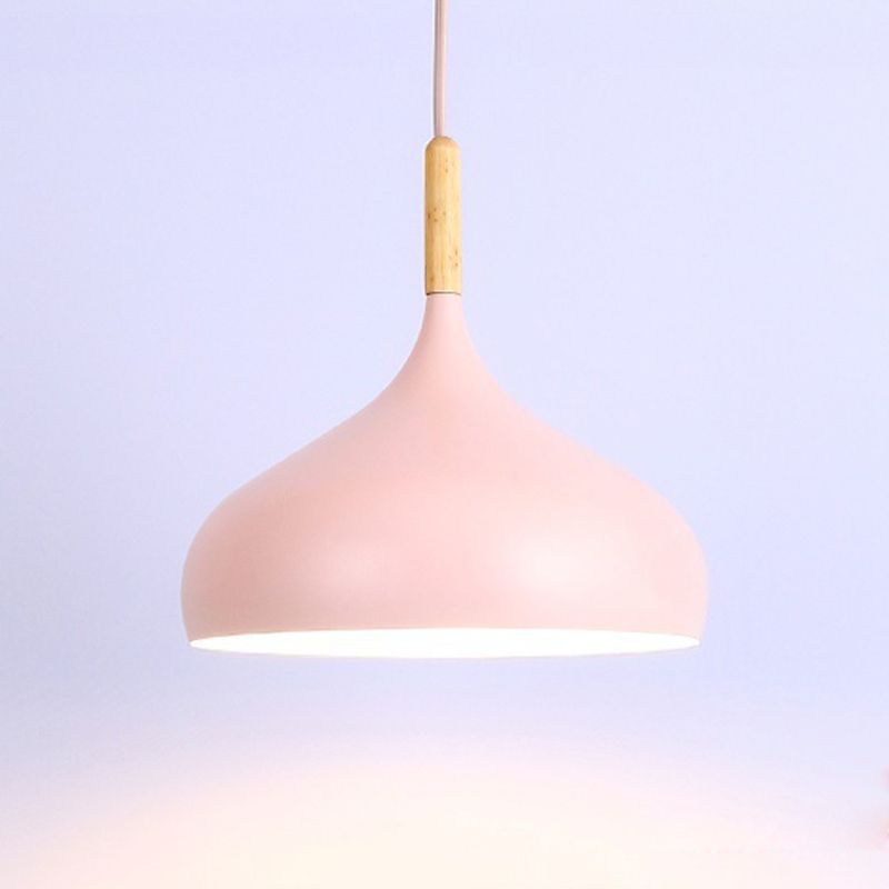 Macaron Pendant Lamp Fixture Nordic Style Single Light Living Room Ceiling Hanging Light