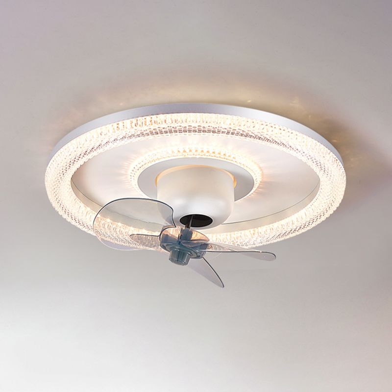 Metal Round Ceiling Fan Light Modern-Style LED Ceiling Mounted Light