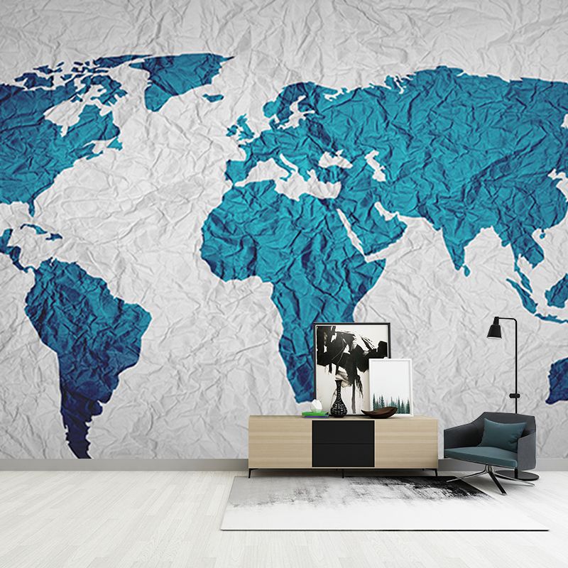 Wall Mural Decorative Photography Map Living Room Mural Wallpaper