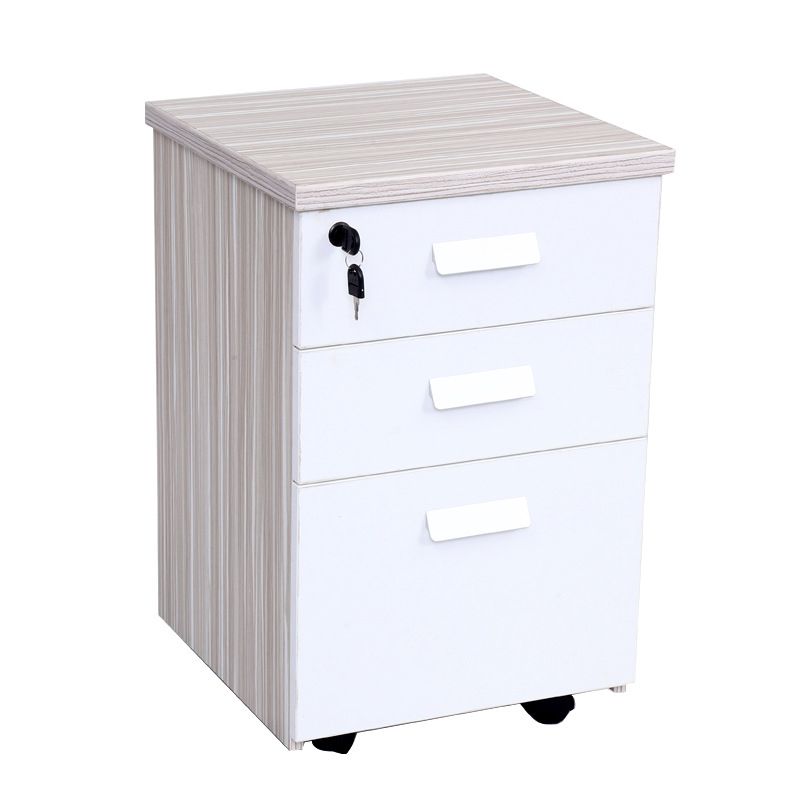 Modern Vertical Filing Cabinet Engineered Wood Filing Cabinet on Wheels