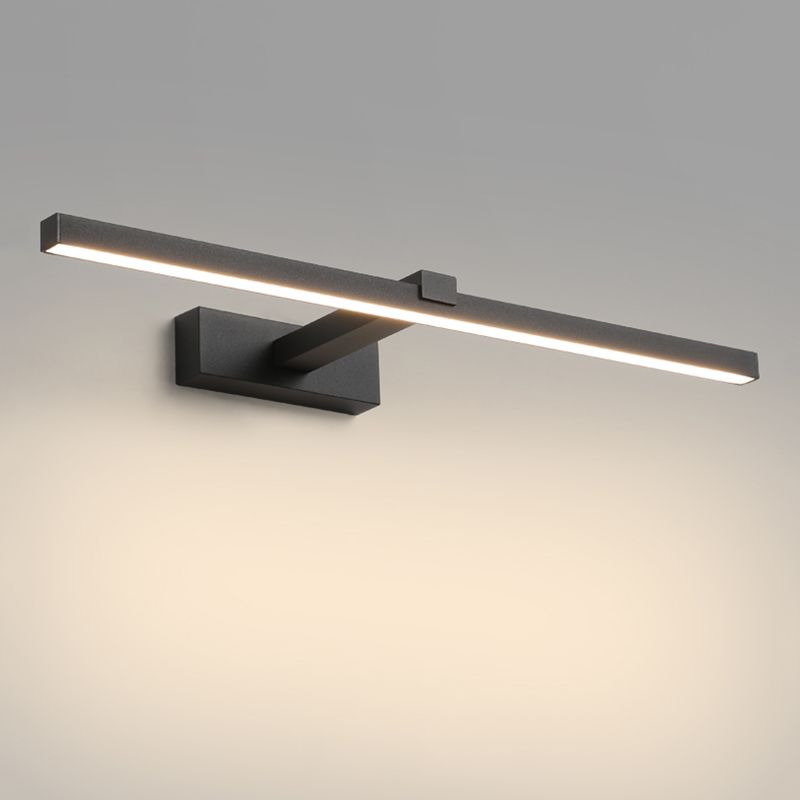 Luces de apliques de tocador lineal moderno Aluminio de aluminio de 1 luces de iluminación de pared para baño