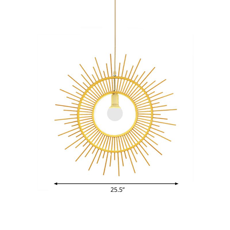 Bambus sonnenförmige hängende Lampe modern