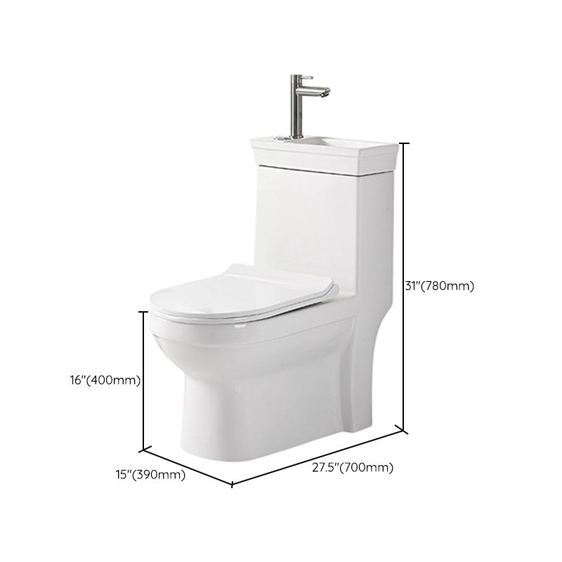 Modern Siphon Jet Flush Toilet Floor Mount One-Piece Toilet Toilet