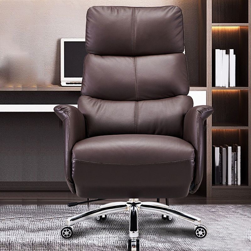 Modern Slide Office Chair Armless Leather Adjustable Seat Height Chair