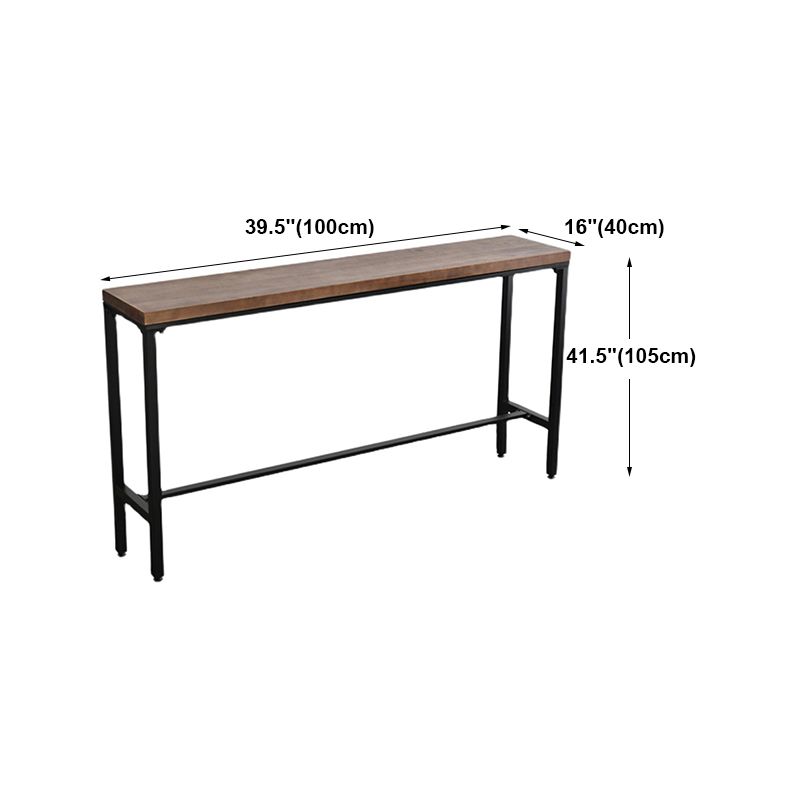 Brown Modern Style Table in Iron and Wood Living Room Bar Table