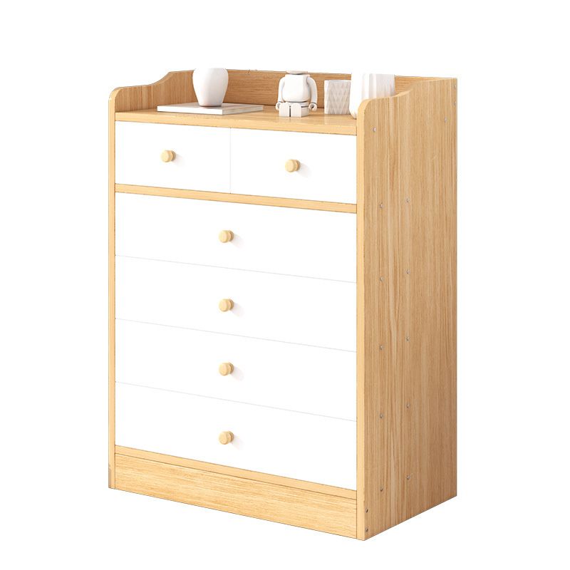 Modern Wooden Accent Chest with Drawers Scratch Resistant Chest