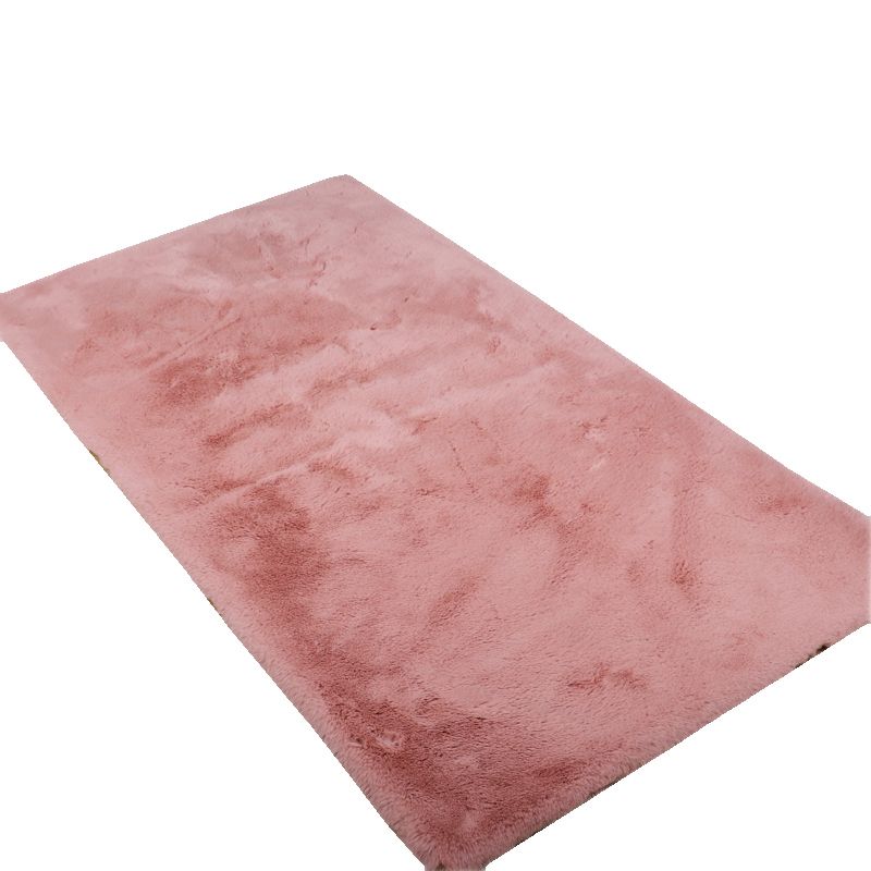 Tapis de salon en fantaisie Couleur solide Polyester Area Tapis de soins de soins faciles