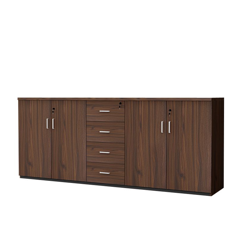 Engineered Wood Contemporary File Cabinet Lateral Cabinet with Storage