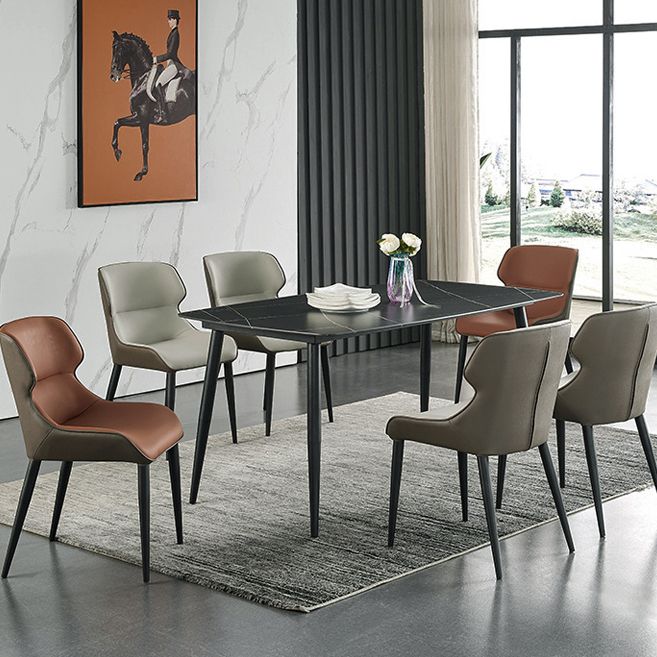 Modern Side Dining Chairs Faux Leather Dining Chairs for Dining Room