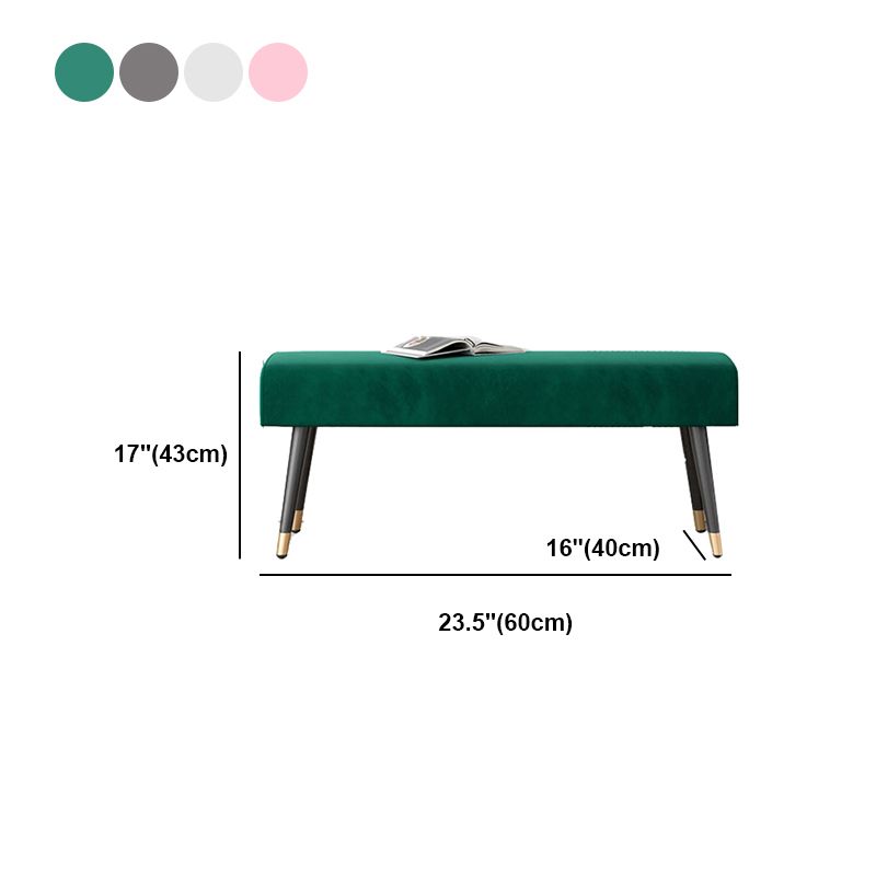 Glam Seating Bench Foam Cushioned Bench with Metal Straight Legs