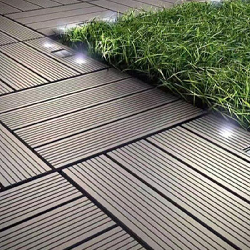 Contemporary Engineered Floor Tile Wire Brushed Click Lock Wooden Floor for Patio Garden