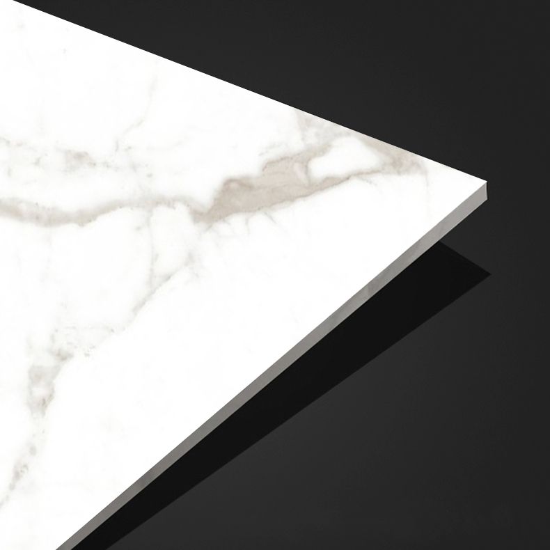 Popular Polished Porcelain Tile White Marble Patterned Square Wall Tile