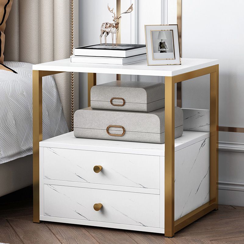 Wooden Nightstand Modern Accent Table Nightstand for Bedroom