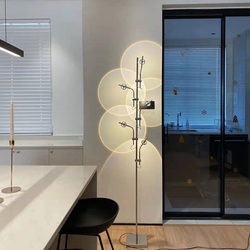 Modern Linear Floor Lamp Metal Multi Light LED Floor Light for Living Room