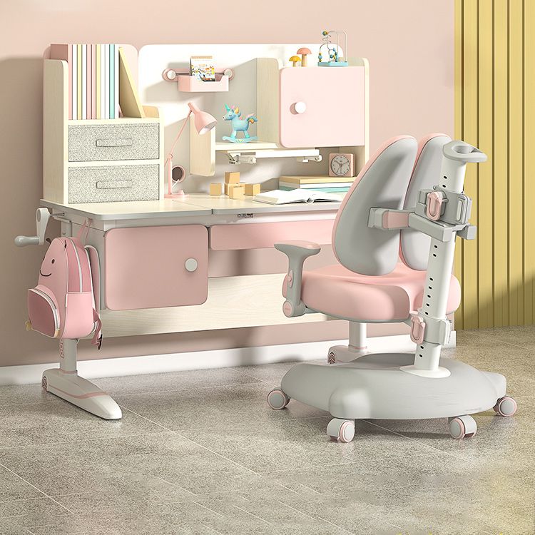 Contemporary Children's Desk with Shelves Desk and Chair Set