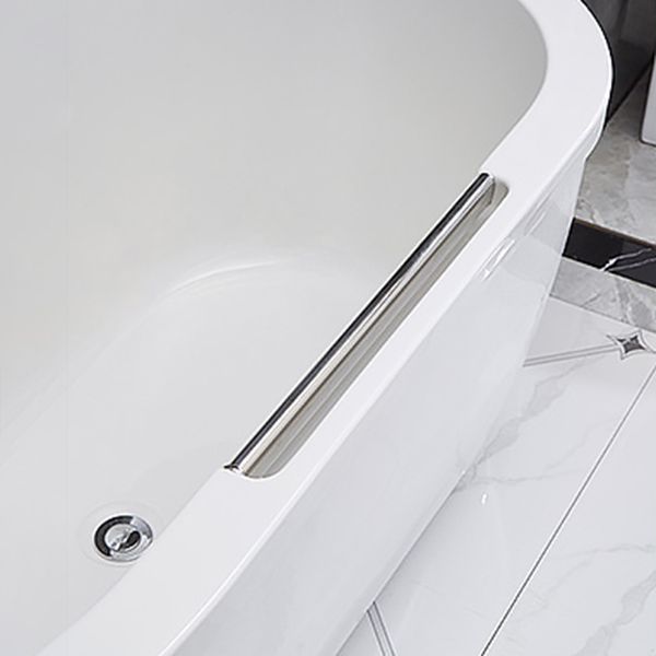 Modern Oval Center Bath Acrylic Freestanding Soaking White Bathtub